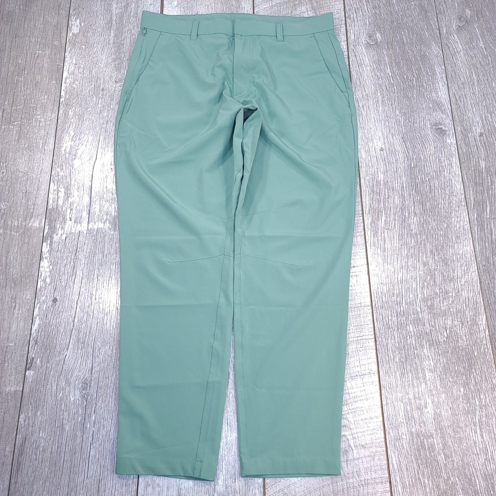 Fabletics Only-Way Pants Mens 33 Green Technical Performance Activewear Tapered